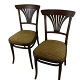 Pair of Thonet Art Deco palmette chairs. Model 221.