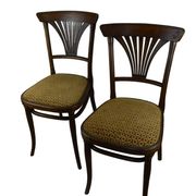 Pair of Thonet chairs with palmette Art Deco. Model 221.