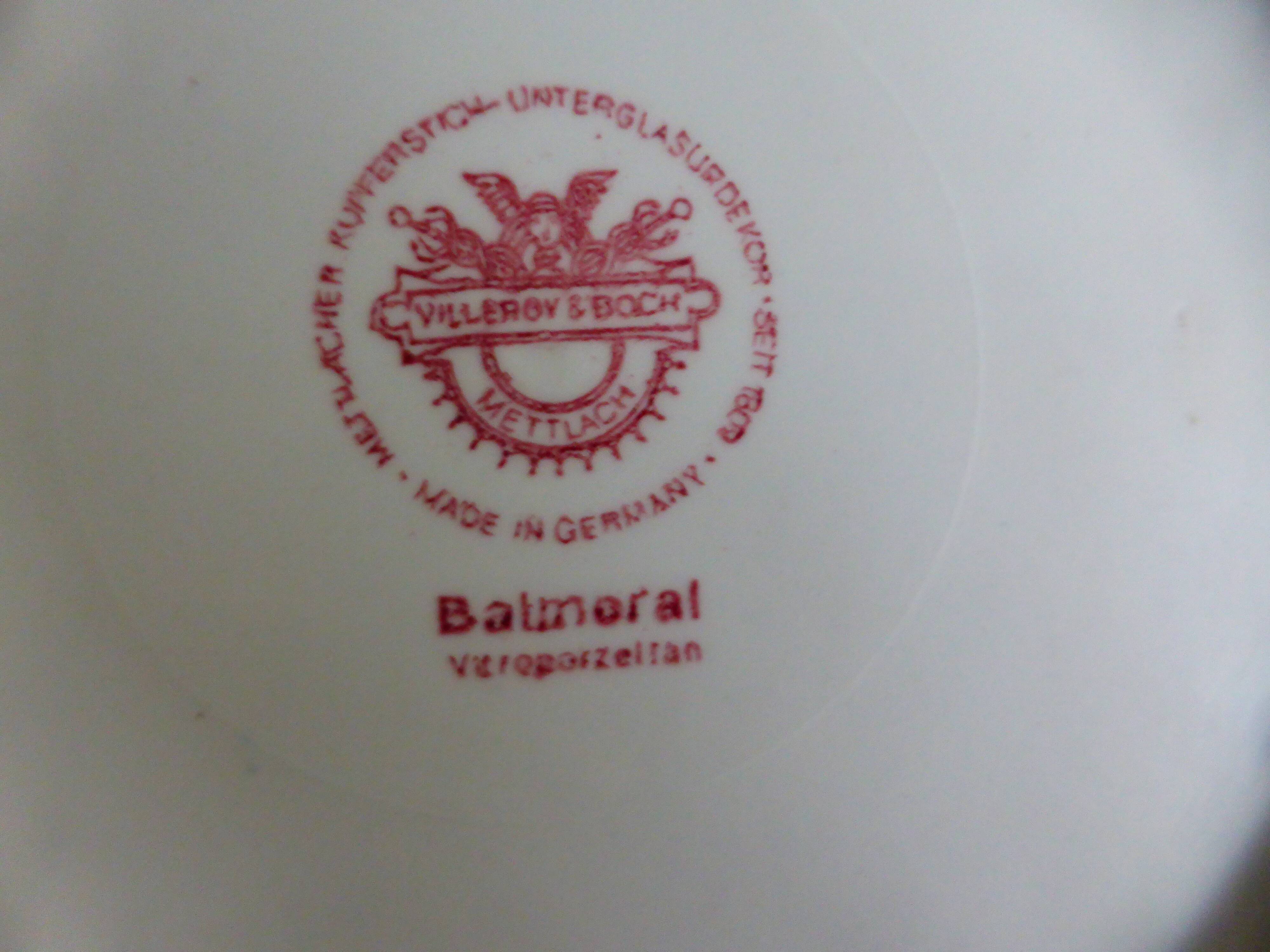 1 flat plate Villeroy and Boch model Balmoral 221257