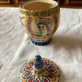 Henriot-Quimper faience sugar bowl in excellent condition.