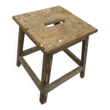 Wooden workshop stool from the 1950s
