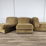 Three fabric lounge chairs 70s