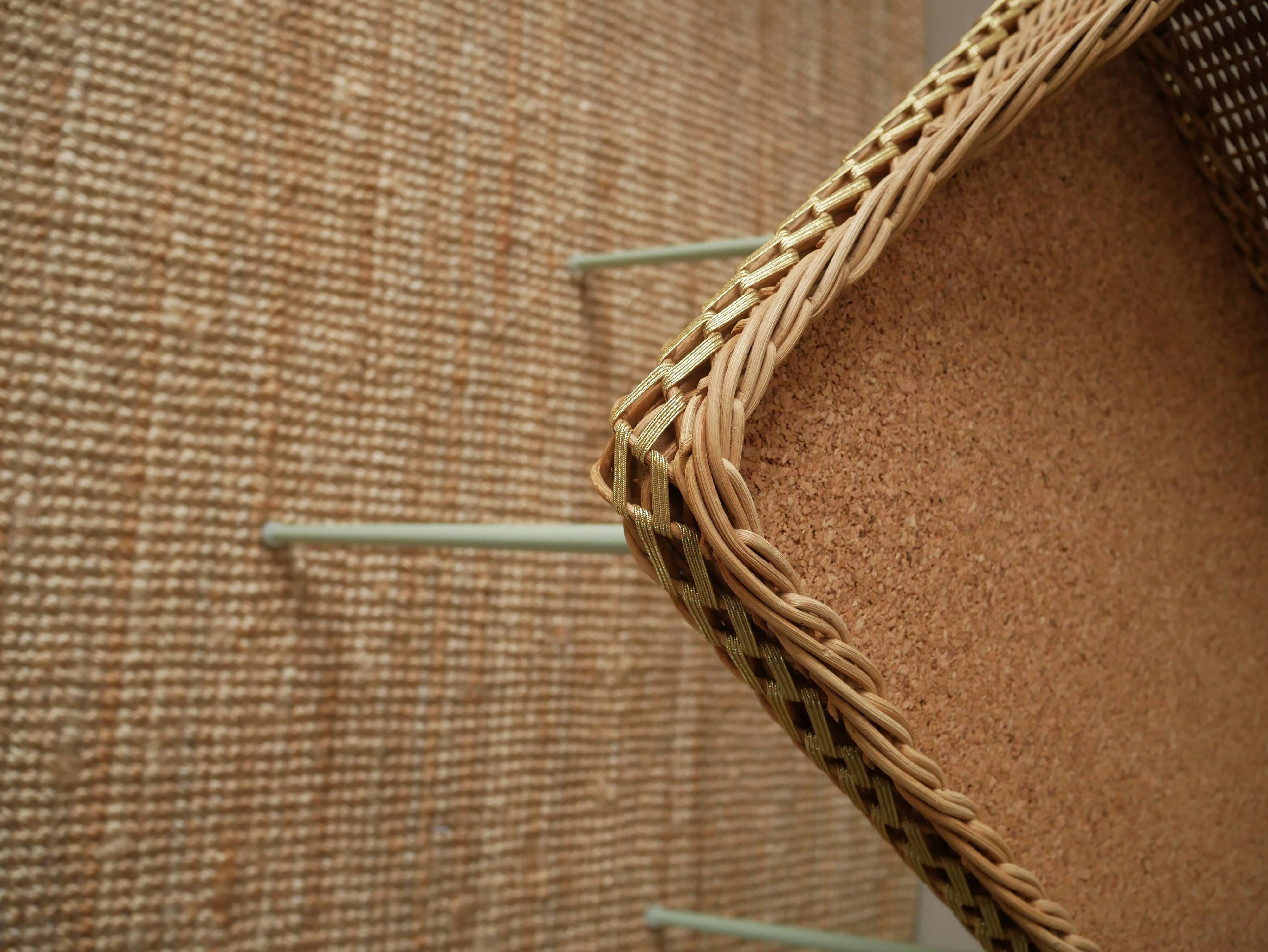 Wicker bedside table