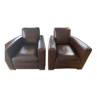 Hugues Chevalier club armchairs, citizen model