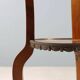 Antique walnut coffee table with painted ceramic insert, 20th century.