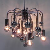 Vintage Sputnik lamp with 9 light points and 16 chrome globes