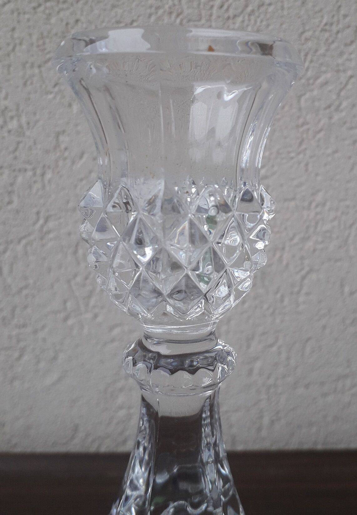 Pair of crystal candlesticks
