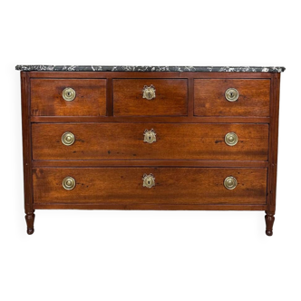 Louis XVI chest of drawers in solid mahogany