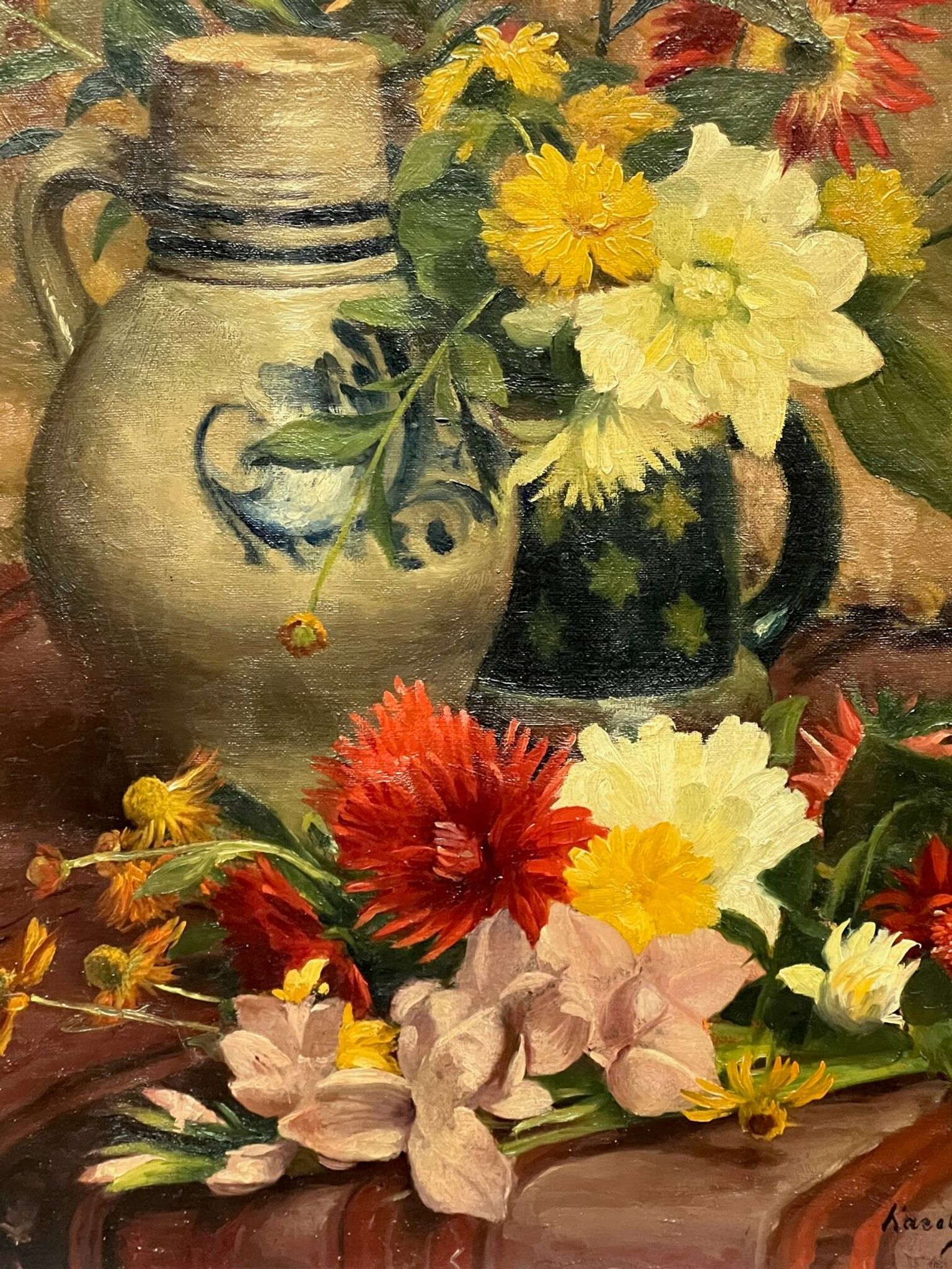Karel Jongelinghs (1871-1948) « Nature morte aux fleurs ».