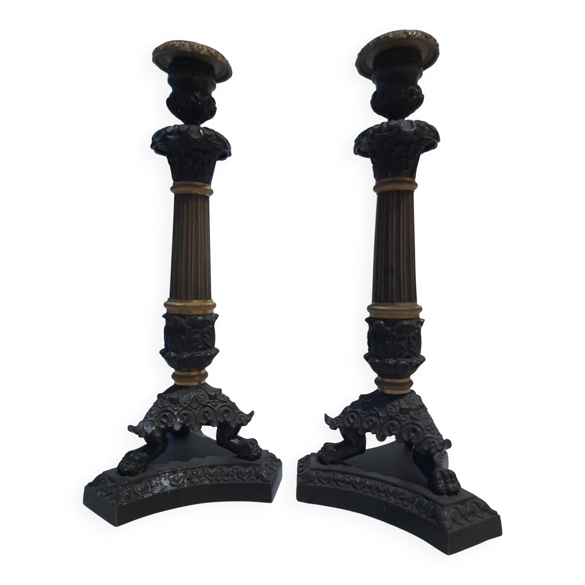 Restoration period chandelier, circa 1830, in various bronzes