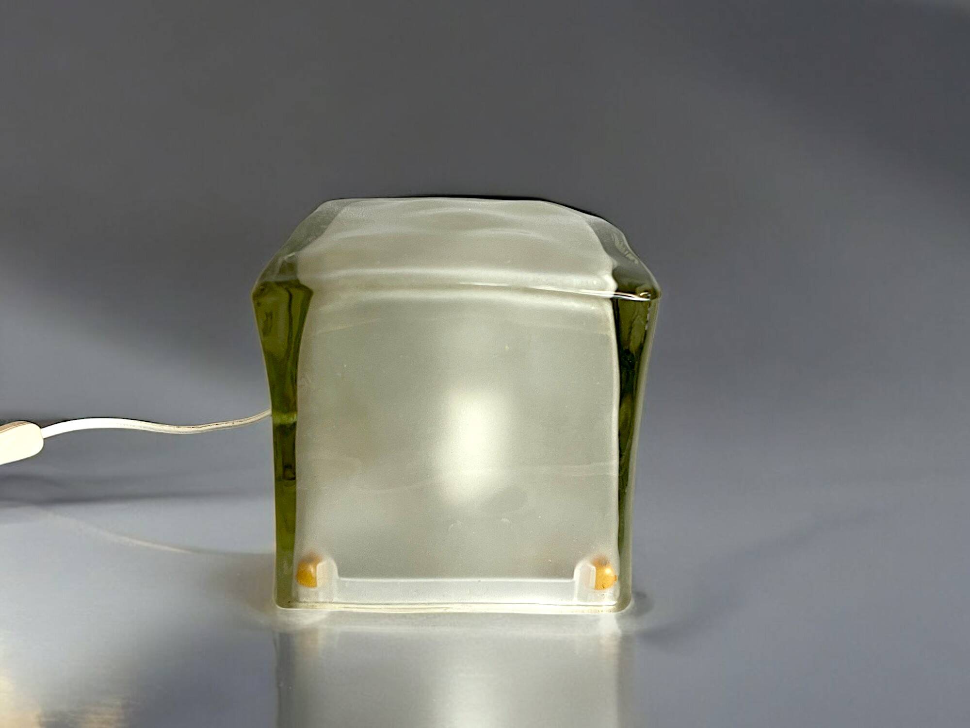 Vintage glass cube lamp iviken by ikea