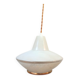 Space age glass UFO pendant light 1970