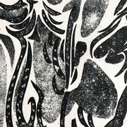 Nicole quétin, the grass lights up its lights, c. 1990. etching signed in pencil