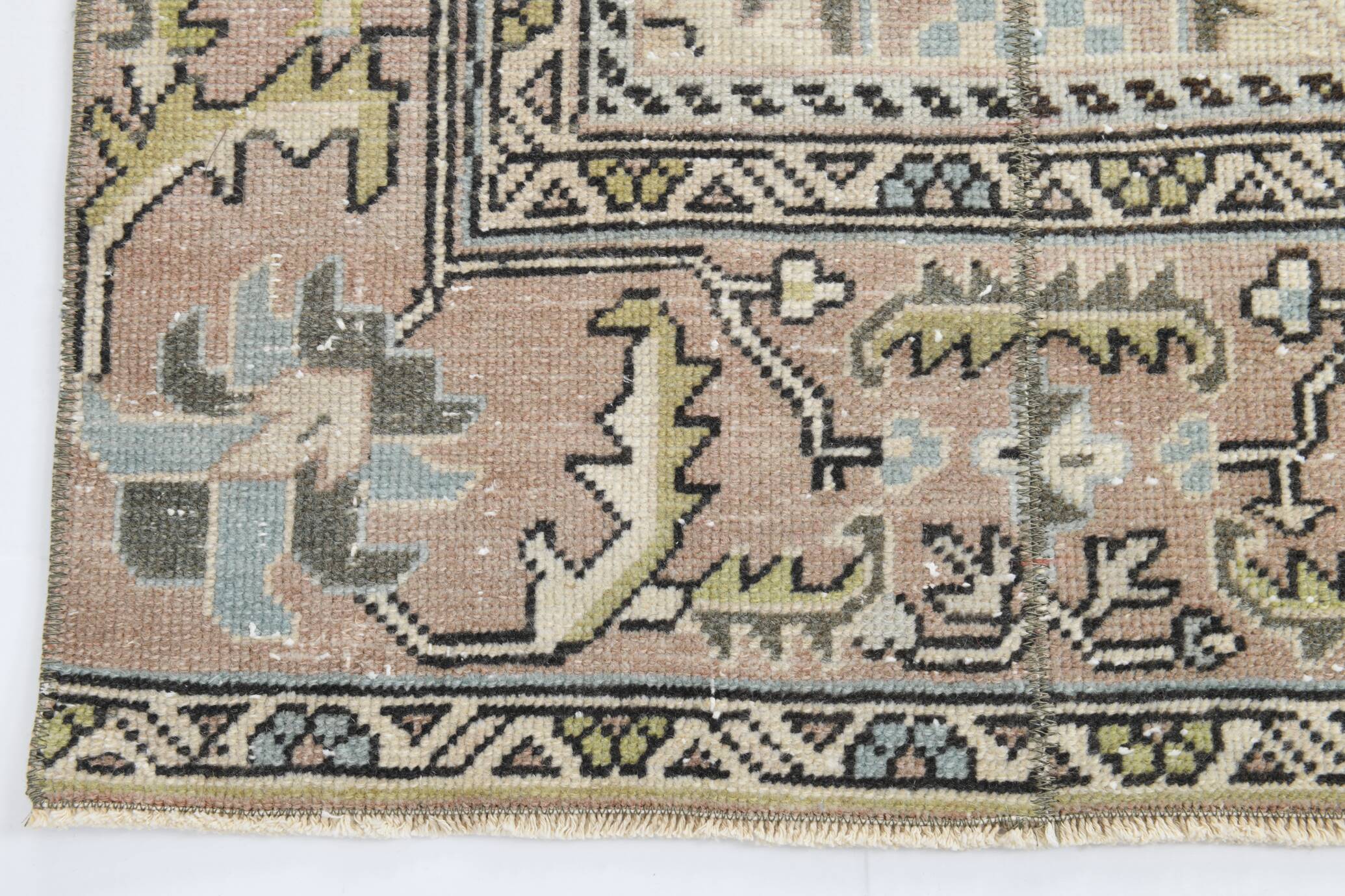 3x10 Shades Of Green Persian Runner Rug, 81x319Cm