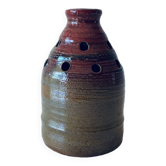 Stoneware flower spike vase signed Chouzet