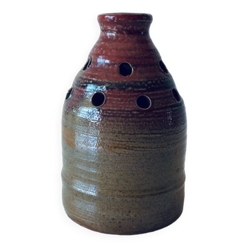 Vase pique-fleurs en grès signé Chouzet