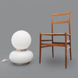 Table lamp with double white glass diffuser, 1970s