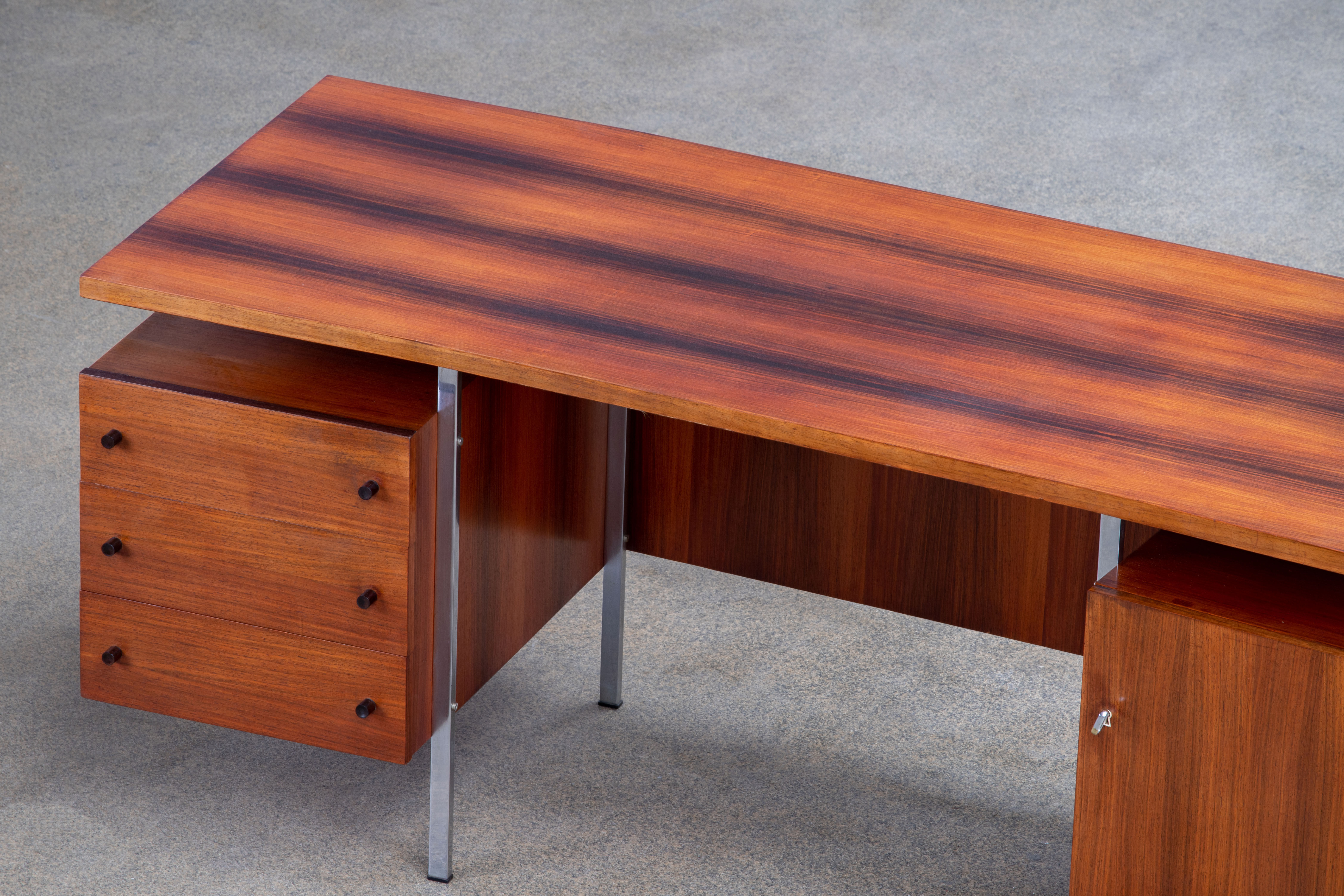 Scandinavian design desk rosewood 176 cm