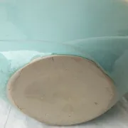 Turquoise ceramic vase