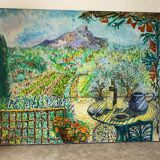 Terrace with Mediterranean view signed