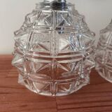 Pair of chrome wall lights