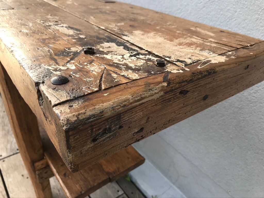 250cm oak carpenter's workbench, early XX