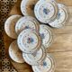 Set of 10 vintage flat plates