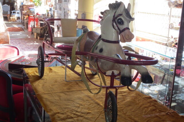 JOUET ANCIEN FONTE - Attelage à Chevaux Pompe à Incendie - Pompiers EUR