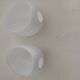 Set of 2 opaline egg-shaped half-globes