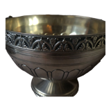 Silver metal empty pocket cup