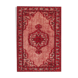 Handmade bohemian turkish 1980s 157 cm x 236 cm red carpet