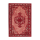 Handmade bohemian turkish 1980s 157 cm x 236 cm red carpet