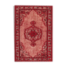 Handmade bohemian turkish 1980s 157 cm x 236 cm red carpet