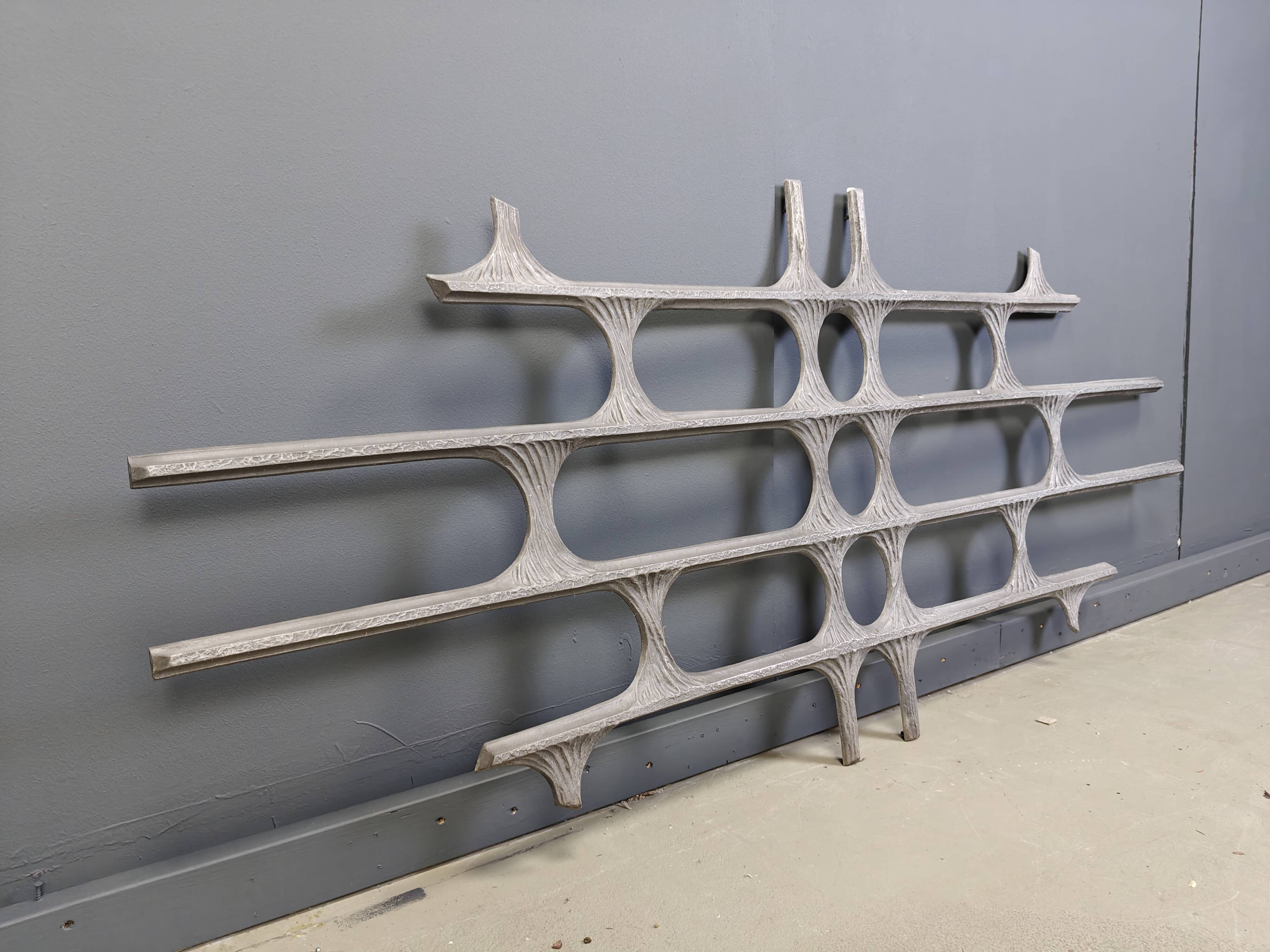 Vintage large brutalist wall sculpture, 1970s