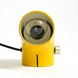 Very rare original Space Age 60s yellow table lamp made of iron by Temde