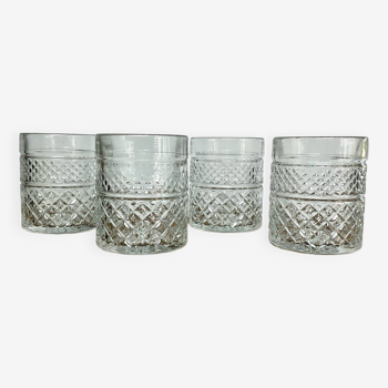 4 verres à whisky vintage