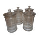 Glass candy jars