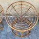 Paire de fauteuils en rotin  ou loveuses années 70