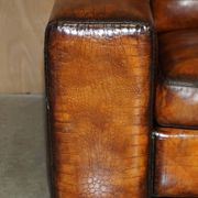 Fendi canapé in embossed crocodile leather, hand-patinated and dyed.