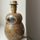 Lampe chouette en grès émaillé signée guy baudat