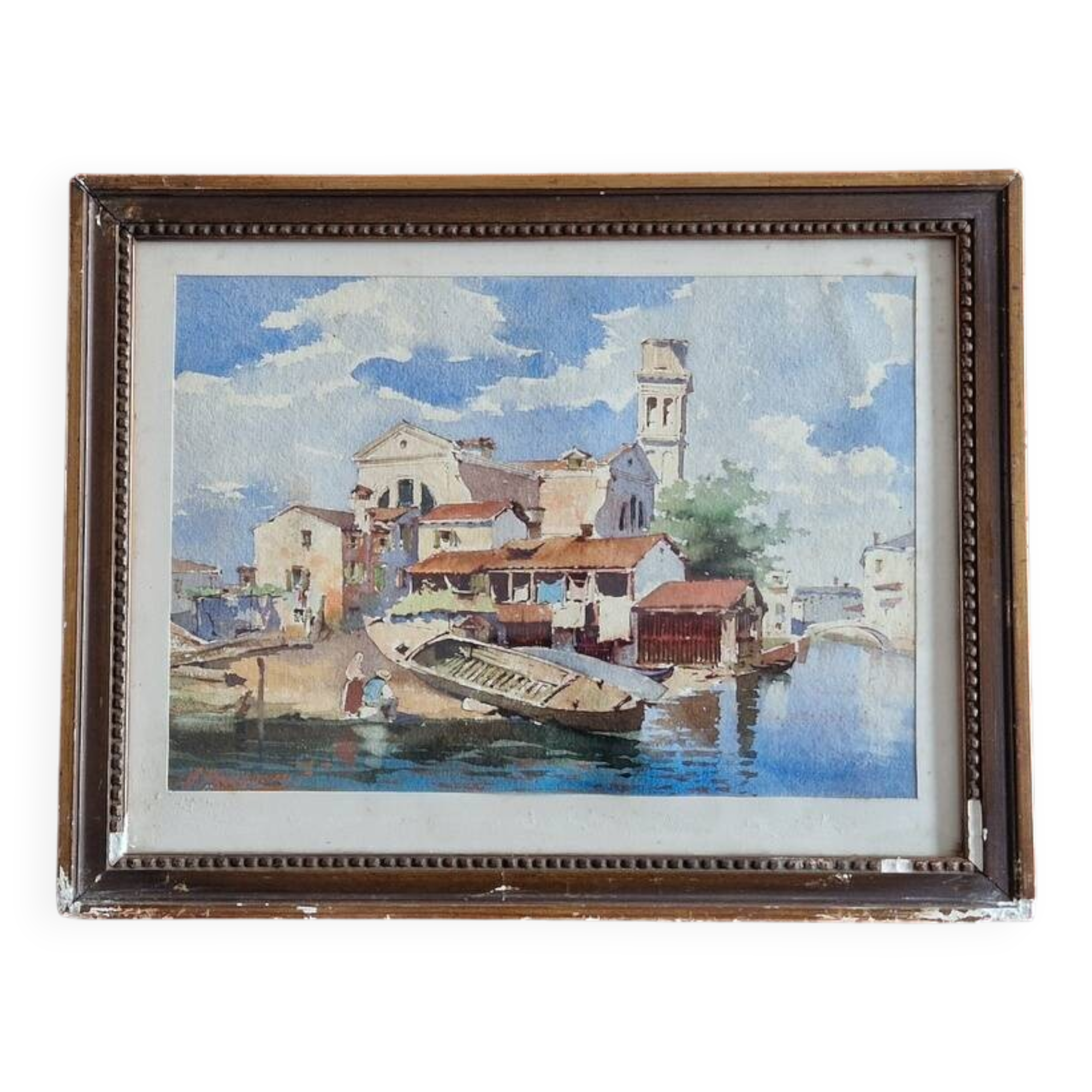 Alberto Prosdocimi (1852-1925) - Watercolor on paper - View of Venice
