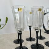 Six vintage champagne glasses Luminarc Octime 70s-80s