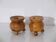 Pair of Swedish wooden candlesticks from the 1970s.