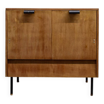 Mobile Bar in Wood and Iron by Leonardo Fiori for ISA Bergamo, Italy, 1950s