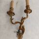 Brass candlestick wall lamps