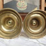 pair of brass candlesticks
