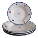 Lot de 4 assiettes creuses Digoin Sarreguemines
