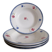 Lot de 4 assiettes creuses Digoin Sarreguemines