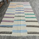 Tapis de chanvre vintage texturé neutre, 168x304cm
