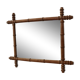Miroir barbier en bois tourné 1900